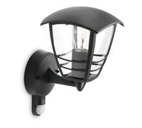 Philips - Farol de pared Creek IR negro 1x60W 230V