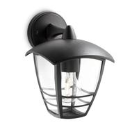 Philips - Farol de pared Creek negro 1x60W 230V abajo