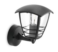 Philips - Farol de pared Creek negro 1x60W 230V arriba