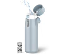 PHILIPS Filtered Water Bottle Insulated Stainless Steel Water Purifier Bottle for Daily Life & Travel BPA Free with GoZero Everyday Filter for Clean
