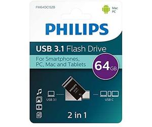 Philips fm64dc152b/00 unidad flash usb 64 gb usb tipo c 3.2 gen 1 (3.1