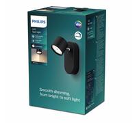 Philips - Foco STAR monomando negro 1x4.5W SELV Dim