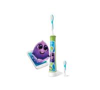 Philips Sonicare For Kids, cepillo de dientes eléctrico sónico con app, para niños de +3 años, con SmarTimer y QuadPacer para una limpieza completa, color verde, modelo HX6352/11