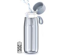Philips GoZero - Botella de agua filtrada diaria con filtro de agua Philips Everyday de plástico Tritan sin BPA, purifica el agua del grifo en agua de sabor saludable para beber, 22 onzas, azul