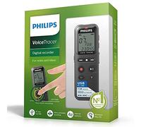 Philips Grabadora de Voz Digital Portátil DVT1150 | 4GB | Sonido HD | 44h de grabación | Activación por Voz | Conexión Plug & Play WinDs-MacOS
