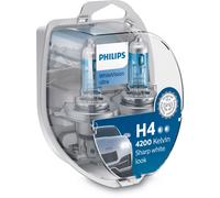 Philips H4 12V 60/55W P43t WhiteVision Ultra 4200K 2Pzs. + 2X W5W 2Pzs.