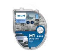 Philips - Halógena - WhiteVision H1 bombilla faros delanteros, paquete doble - Coche - Blanco