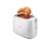Philips Tostadora - 2 Ranuras, 8 Ajustes, Rejilla Calientabollos, Descongelación, Elevación Alta, Apagado Auto, Blanco (HD2581/00)