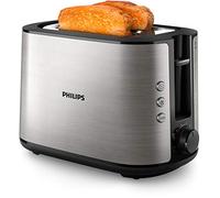 Philips HD2650/90 - Tostadora (acero inoxidable, 950 W, 8 niveles de tostado, accesorio para panecillos, función de descongelación y calentamiento, botón de parada, función de levantamiento)
