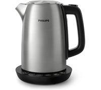 Philips Hervidor de Agua - 1.7L, Control Temp, Conservación Calor, Tapa con Resorte, Indicador Luminoso, Acero Inox, Base con Giro (HD9359/90)