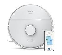 PHILIPS Homerun Serie 2000: Robot Aspirador y friegasuelos 2 en 1 con 2700 Pa de succión & 130 min de autonomía, Navegación láser, Carpet Boost, Controlado por App, Blanco Ártico (XU2000/20)