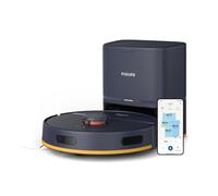 PHILIPS Homerun Serie 2000: Robot Aspirador y friegasuelos 2 en 1 con 2700 Pa de succión & 130 min de autonomía, Navegación láser, Estación de Vaciado automático, Controlado por App, Azul (XU2100/10)