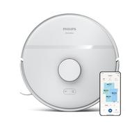PHILIPS Homerun Serie 2000: Robot Aspirador y friegasuelos 2 en 1 con 2700 Pa de succión & 130 min de autonomía, Navegación láser, Carpet Boost, Controlado por App, Blanco Ártico (XU2000/20)