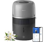 Philips HU5710/03 - Humidificador de aire, 4,5 l, 56 metros cuadrados, modo nocturno, 3 velocidades, gris carbón