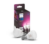 Philips Bombilla LED inteligente White&Color E14 5,1W 470 lúmens Luz blanca y colores Pack de 2