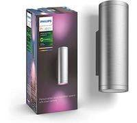 Philips Hue Appear Aplique LED Exterior Inteligente Color 1180lm Acero | Luz Blanca y de Colores Regulable, Control por App y Voz, Compatible con Alexa, Apple y Google Home, Resiste a la Intemperie