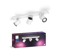 Philips Hue Argenta Lámpara LED Inteligente con 3 Focos Orientables, Blanca | Luz Blanca y de Colores, Control por App y Voz, Compatible con Alexa, Google y Apple Home, 3 Bombillas LED GU10 1200lm 4.2W