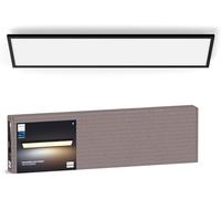 Philips Hue Aurelle Panel LED Inteligente Rectangular 120x30cm, Negro | 39W, Hasta 3750 lm, Luz Uniforme Blanca de Cálida a Fría, Control por App y Voz, Compatible con Alexa, Google y Apple Home