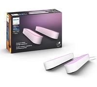 Philips Hue - Barra de luz, Hue Play, Luz blanca y colores, Compatible con Alexa y Google Home, Blanco - 2 Unidades