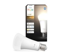 Philips Hue Bombilla A67 Smart LED, luz blanca cálida 2700 K, base E27, 13,5 W, 1600 lúmenes, regulable, funciona con Alexa, Google Assistant y Apple Home, paquete de 1 unidad