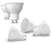 Philips Hue Bombilla Foco GU10, 5 Uds. | Luz White Ambiance, LED Inteligente, 400 lm, 4,2 W, Regulable, Control por Aplicación Bluetooth, Hogar Inteligente