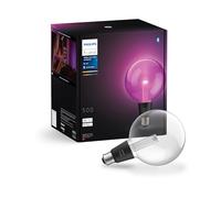 Philips Hue Bombilla inteligente Lightguide, formato G125, filamento de colores, luz blanca y de color, compatible con Bluetooth, control por voz con Alexa, Apple Home y Google Assistant