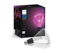 Philips Hue Bombilla inteligente Lightguide, formato triangulo, filamento de colores, luz blanca y de color, compatible con Bluetooth, control por voz con Alexa, Apple Home y Google Assistant