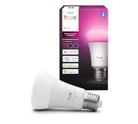 Bombilla A60 Philips Hue Smart LED, White and Color Ambiance, base E27, 8,1 W, luz espectro completo 1000-20.000 K, 1100 lm, regulable, funciona con Alexa, Google Assistant y Apple Home, paquete 1 ud.