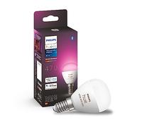 Philips Hue - Bombilla LED inteligente Esférica, casquillo E14, 5.1W 470 lúmens, Luz Blanca y de Colores, Compatible con Alexa y Google Home