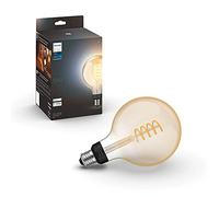 Philips Hue - Bombilla Led Inteligente Filamento, Luz Blanca de cálida a fría, casquillo E27 G125, 7W 550 Lúmens, Compatible con Alexa y Google Home