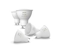Philips Hue - Bombilla LED Inteligente, GU10, Luz Blanca y de Colores, 4.2W 400 lúmens, Compatible con Alexa y Google Home - Pack de 5 Bombillas LED inteligentes