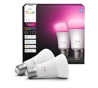 Philips Hue Bombillas LED Inteligentes A60, White and Color Ambiance, Luz blanca y de colores, E27, 6 W, Regulable 1000-20.000 K, 810 lm, Alexa, Google Assistant y Apple Home, Pack de 2