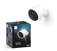 Philips Hue Cámara Segura con Cable, 1 Paquete, resolución 1080P, notificaciones, integración, alimentación Continua, Interior y Exterior, Blanco. Historial de Video Gratuito de 24 Horas