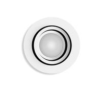 Philips Hue Centura Foco LED Empotrable Redondo, Cabezal Blanco Orientable | 70mm, 400lm, Luz LED Inteligente Blanca y de Colores, Control por App y Voz, Compatible con Alexa, Google y Apple Home