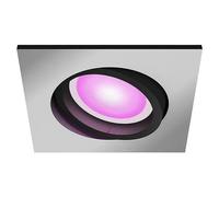 Philips Hue Centura Foco LED Empotrable Cuadrado, Cabezal Negro Orientable | 70mm, 400lm, Luz LED Inteligente Blanca y de Colores, Control por App y Voz, Compatible con Alexa, Google y Apple Home