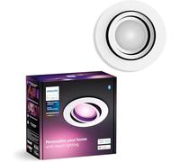 Philips Hue Centura Foco LED Empotrable Redondo, Cabezal Blanco Orientable | 70mm, 400lm, Luz LED Inteligente Blanca y de Colores, Control por App y Voz, Compatible con Alexa, Google y Apple Home