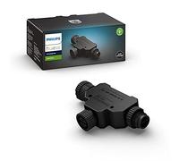 Philips Hue Conector en T para Cable Alargador de Lámparas LED Inteligentes | Apto para Cables de Bajo Voltaje, Impermeable IP67, Ideal para Jardín y Patio, Compatible con Alexa, Google y Apple Home