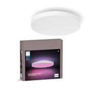 Philips Hue Datura, Panel de Techo inteligente redondo (tamaño S 38,4 x 38,4 cm), Luz blanca y de color, compatible con Bluetooth, control por voz con Alexa, Apple Home y Google Assistant