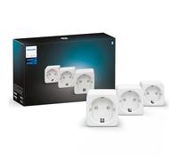 Philips Hue - Enchufe Inteligente, Compatible con Amazon Alexa (Echo, Echo Dot), blanco - Pack x3 Enchufes Inteligentes