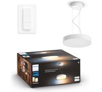 Philips Hue Enrave Lámpara LED Colgante + Interruptor Inalámbrico Blanco | 33.5, Hasta 4300 lm, Luz Uniforme Blanca de Cálida a Fría, Control por App y Voz, Compatible con Alexa, Google y Apple Home