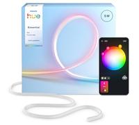 Philips Hue Essentials Flex Tira LED Inteligente Flexible RGBIC 5 metros | Escenas y Efectos Personalizables, Para Formas Irregulares, Control por App y Voz, Compatible Alexa, Google y Apple Home