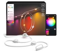 Philips Hue Festavia Extensión Guirnalda de luz Exterior Permanente, 9 m, 16 l., 55 lm por luz, regulable, impermeable, resistente, fácil instalación, Luz Blanca y de Colores, Cable Blanco