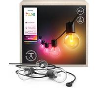 Philips Hue Festavia - Guirnalda de luces exterior, 21m, RGB, 30 bombillas LED, luces de colores regulables para iluminación jardín, control con app, funciona con Alexa, Google Assistant y Apple Home