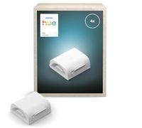 Philips Hue Flux Conector Estándar para Tira LED Inteligente, Pack de 4 | Une 2 Trozos de Tira, Extensión Lineal, Iluminación Interior Flexible, Luz Ambiente Uniforme, Fácil Instalación, Reutilizable