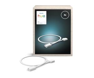 Philips Hue Flux Conector Flexible para Tira LED Inteligente 50cm Pack de 4 | Iluminación Interior Flexible, Transición de Luz Perfecta, Seguro, Fácil de Instalar, para Marcos, Estanterías y Escaleras