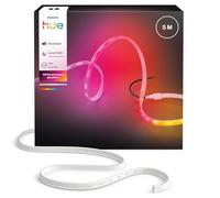 Philips Hue Flux Tira LED inteligente 5M, RGB, 1100 lm, iluminación exterior, tecnología Chromasync™, resistente al agua, baja tensión, control por app y voz, con Alexa