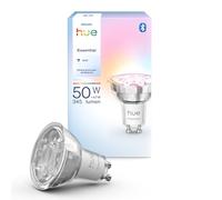 Philips Hue Foco GU10 Essential Smart LED, White and Color ambiance, 4,7 W, 2200 K-6500 K, 345 lúmenes, regulable, funciona con Alexa, Google Assistant y Apple Home, paquete de 1 unidad