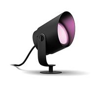 Philips Hue - Foco LED inteligente de exterior Hue Lily XL, foco de luz led con adaptador Bajo Voltaje, Luz Blanca y de Luces de Colores, Compatible con Alexa y Google Home, Color Negro