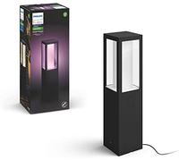 Philips Hue Impress Pedestal o sobremuro exterior LED inteligente (bajo voltaje, extensión) negro, luz blanca y de colores, compatible con Amazon Alexa, Apple HomeKit y Google Assistant