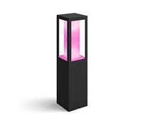 Philips Hue Impress Pedestal o sobremuro exterior LED inteligente negro, luz blanca y de colores, compatible con Amazon Alexa, Apple HomeKit y Google Assistant [Clase de eficiencia energética A+]